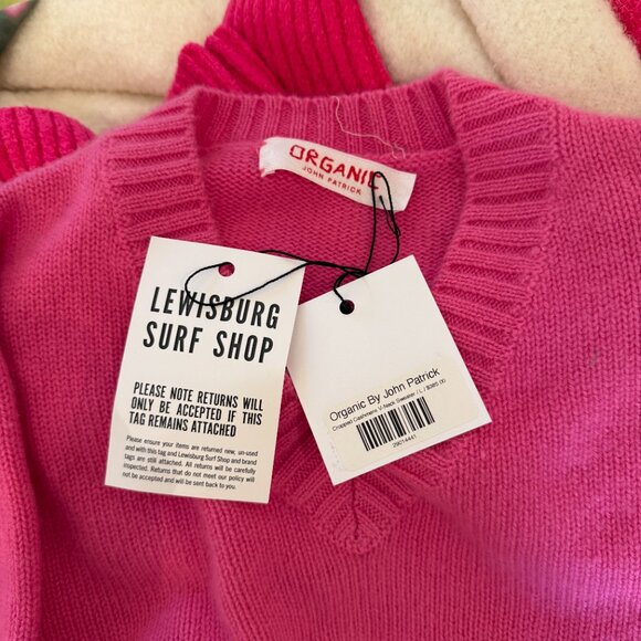 Organic by John Patrick Fuschia Cashmere Sweater NWT - Picture 3 of 8